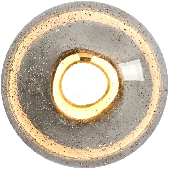 Freya Mote FR5601WL-01GR Светильник светодиодный настенно-потолочный, основание латунь, плафон дымчатое стекло нестандартной формы с вкраплениями, CCT перекл. цветовой температуры LED 5Вт 2700-3000-4000K 350Лм CRI80 180° IP20 220V