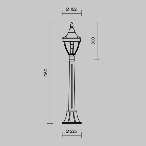 Уличный наземный светильник Maytoni O026FL-01B Rivoli IP44 под лампу 1xE27 60W Уличный наземный светильник Maytoni O026FL-01B Rivoli IP44 под лампу 1xE27 60W