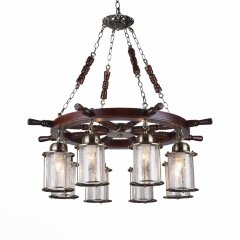 SL150.303.08 Люстра подвесная ST-Luce Бронза, Коричневый/Прозрачный с эфектом трещин E27 8*40W VOLANTINO SL150.303.08 Люстра подвесная ST-Luce Бронза, Коричневый/Прозрачный с эфектом трещин E27 8*40W VOLANTINO