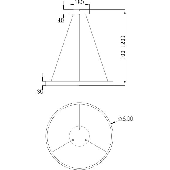 Подвесной светильник светодиодный Rim MOD058PL-L32W4K