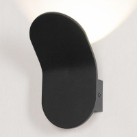 SY8227 LUSSOLE ГУЛФ черное бра, LED 5 Вт, 4000 К, 450 Лм, IP20, металл, 100×100×190 мм
