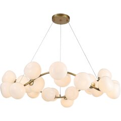 SL1519.303.24 Светильник подвесной ST-Luce Латунь/Белый G9 24*5W 4000K SWEVEN SL1519.303.24 Светильник подвесной ST-Luce Латунь/Белый G9 24*5W 4000K SWEVEN