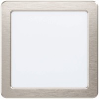 99168 EGLO FUEVA 5 (Фуэва 5) встраиваемый квадратный LED-светильник, 11 Вт, 1350 лм, 3000 К, IP20, матовый никель, 166x166 мм