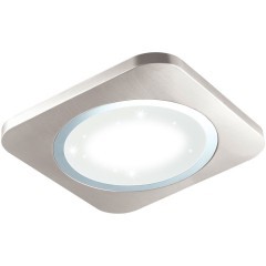 97664 Светодиодный накладной светильник PUYO-S, 28W(LED), 510х510, H40, 3400lm, сталь, никель матовый,