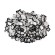10231/780C Black LOFT IT CLIZIA Потолочный светильник, 5 ламп E27 до 60 Вт, черное металлическое основание, черно-белые пластиковые плафоны, Ø780 мм, высота 250 мм