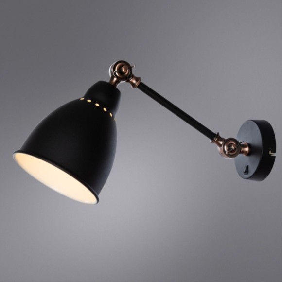 Спот на гибкой ножке Arte Lamp A2054AP-1BK Braccio под лампу 1xE27 60W