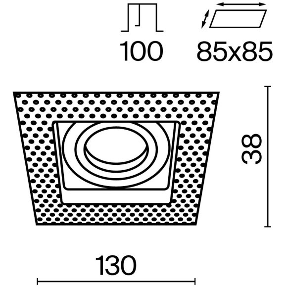 Встраиваемый светильник Technical DL003-01-W