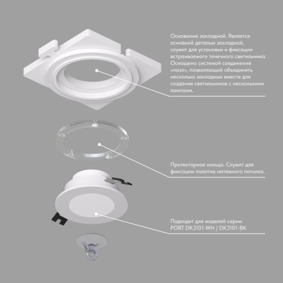 Закладная панель SCB DK3101-SCB
