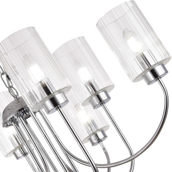 SLE1127-103-08 Светильник подвесной Хром/Прозрачный E14 8*40W TILDA SLE1127-103-08 Светильник подвесной Хром/Прозрачный E14 8*40W TILDA