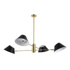 SLE1253-343-04 Светильник подвесной Латунь/Черный, Белый E14 4*60W NORBI SLE1253-343-04 Светильник подвесной Латунь/Черный, Белый E14 4*60W NORBI
