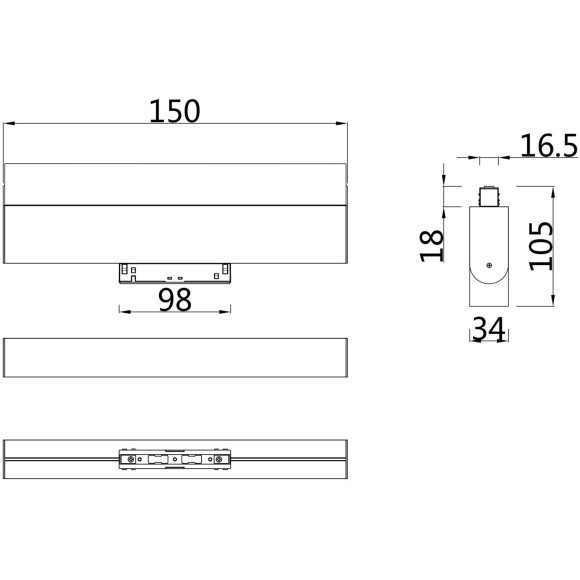 TR013-2-10W4K-B Трековый магнитный светодиодный светильник Maytoni Gravity CRI90+ 4000К 850Лм 120° 10Вт TR013-2-10W4K-B Трековый магнитный светодиодный светильник Maytoni Gravity CRI90+ 4000К 850Лм 120° 10Вт