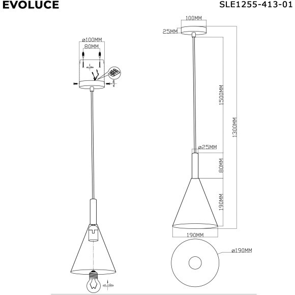 SLE1255-413-01 Светильник подвесной Черный/Белый E27 1*40W ARKET SLE1255-413-01 Светильник подвесной Черный/Белый E27 1*40W ARKET
