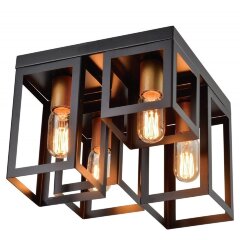 Люстра потолочная Lussole LSP-8409 BULLOCK IP21 под лампы 4xE27 160W Люстра потолочная Lussole LSP-8409 BULLOCK IP21 под лампы 4xE27 160W