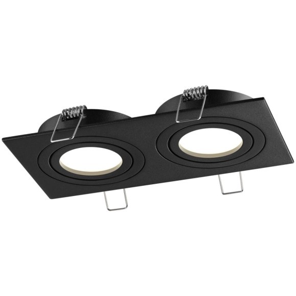 371022 Двойной черный встраиваемый поворотный светильник GU10 2*50W 220-240V IP20 Novotech WIR MORUS