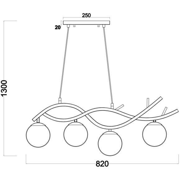Подвесной светильник Freya FR8014PL-04BS Rosella под лампы 4xE27 60W