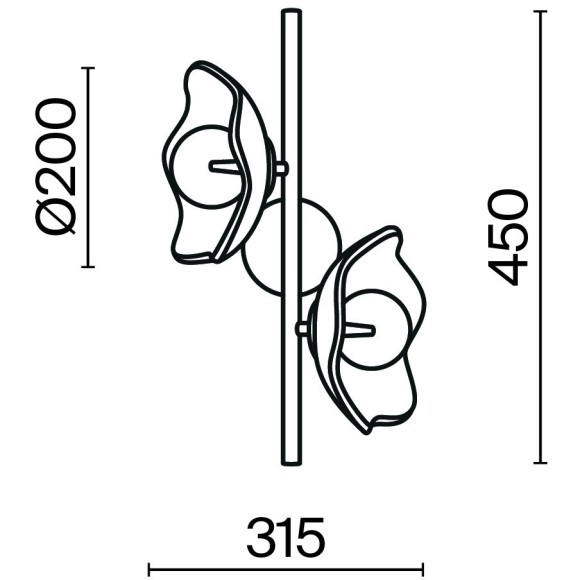Настенный светильник (бра) Maytoni MOD207WL-02BS
