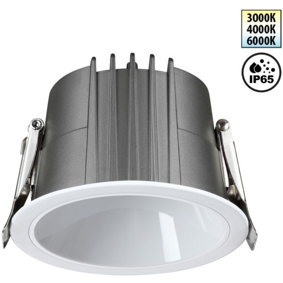 Светильник встраиваемый с переключателем цветовой температуры IP65 LED 15W 3000К\4000К\6000К Novotech LANG 359426