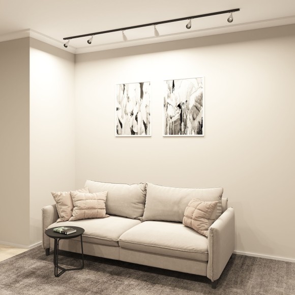 Однофазный двужильный трековый светильник Denkirs DK6050-BW+BK BELL под сменную лампу GU10