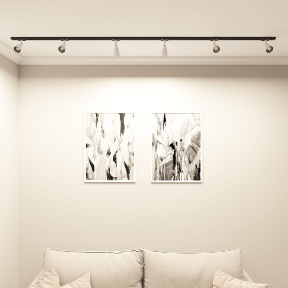 Однофазный двужильный трековый светильник Denkirs DK6050-BW+BK BELL под сменную лампу GU10