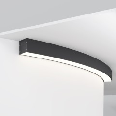 Радиусный профиль 35x35 Ø1500мм 1/8 круга черный ALM-3535R-B-D-45°-1.5M