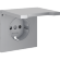 Накладка для розетки с заземлением, защитными шторками и крышкой, S70 (серый)