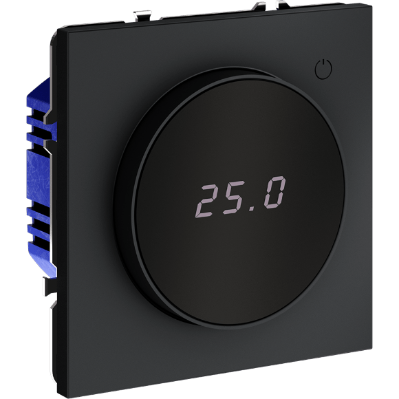 Терморегулятор электронный VOLTUM S70 с индикацией и датчиком, для теплого пола, (графит)