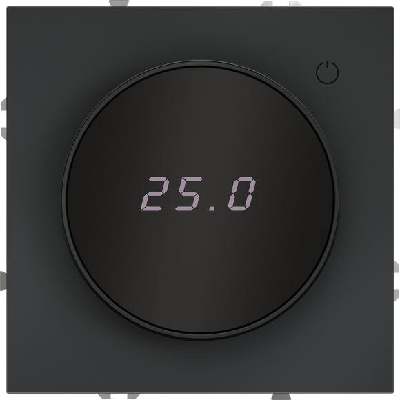 Терморегулятор электронный VOLTUM S70 с индикацией и датчиком, для теплого пола, (графит)