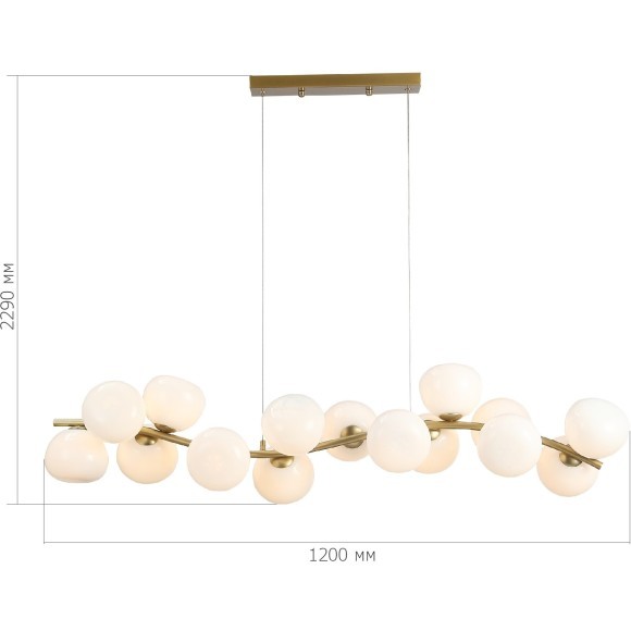 SL1519.303.16 Светильник подвесной ST-Luce Латунь/Белый G9 16*5W 4000K SWEVEN