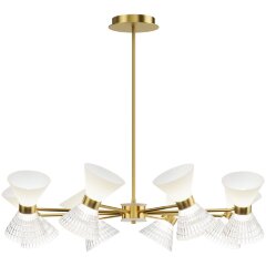 SL2004.303.16 Светильник подвесной ST-Luce латунь/прозрачный, белый, латунь G9 LED 16*5W SPIRIT