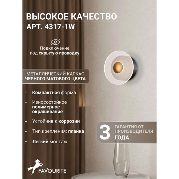 Настенный светильник Solskin 4317-1W
