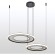 SY6037 LUSSOLE МЭКОН Подвесная люстра чёрная с белым акриловым рассеивателем, LED 77 Вт, 3000 К, 6930 Лм, IP20, высота 1500 мм