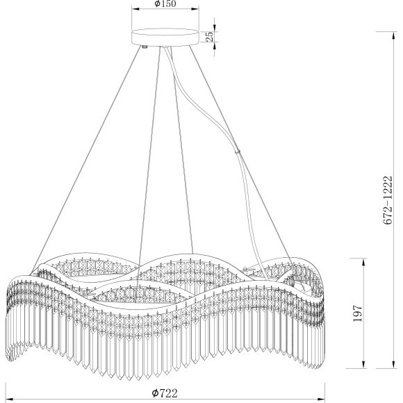 Подвесная люстра Gracia DIA201PL-10G Подвесная люстра Gracia DIA201PL-10G