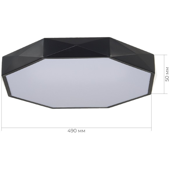 SLE200842-01 Светильник потолочный Черный/Белый LED 1*45W 3000K/4000K/6000K RONDO