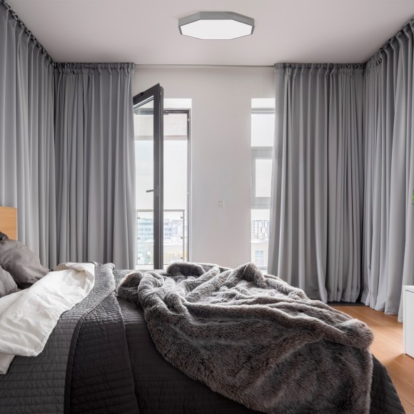 SLE200842-01 Светильник потолочный Черный/Белый LED 1*45W 3000K/4000K/6000K RONDO