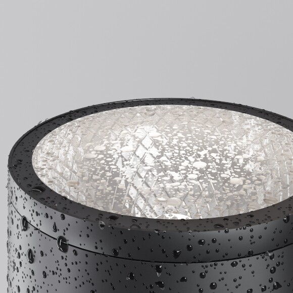 Maytoni Shim O514WL-L30B3K Уличный настенный светодиодный светильник-цилиндр для подсветки фасадов зданий, свет вверх и вниз, матовый черный металл, COB LED 30Вт 3000K 2050Лм 35° CRI90 IP65 -40...+50°, светодиоды Bridgelux