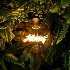 Voltega DIY.Bulbs VG10-G125E27warm4W-F-PD-HOME арт. 8551 Декоративная филаментная LED-лампа E27, 4 Вт, 2500К, CRI 85, 320 лм, IP44, желтое стекло, не диммируемая, габариты 125 x 125 мм