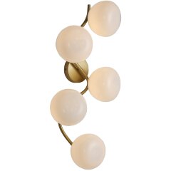 SL1519.301.05 Светильник настенный ST-Luce Латунь/Белый G9 5*5W 4000K SWEVEN SL1519.301.05 Светильник настенный ST-Luce Латунь/Белый G9 5*5W 4000K SWEVEN