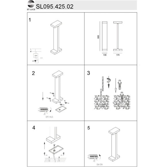 SL095.425.02 Светильник уличный наземный ST-Luce Черный LED 2*5W 4000K DISTESA SL095.425.02 Светильник уличный наземный ST-Luce Черный LED 2*5W 4000K DISTESA