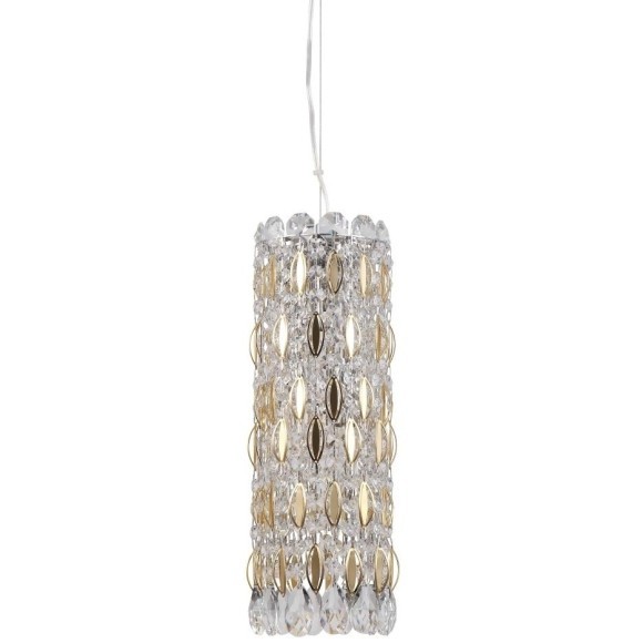 Светильник подвесной Crystal Lux LIRICA SP3 CHROME/GOLD-TRANSPARENT