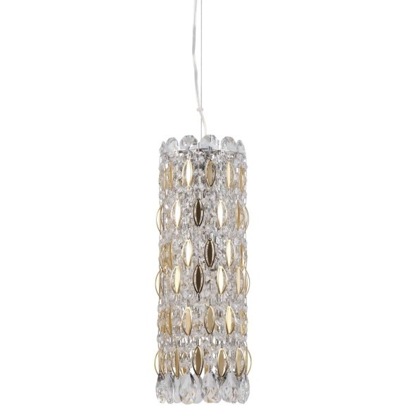 Светильник подвесной Crystal Lux LIRICA SP3 CHROME/GOLD-TRANSPARENT