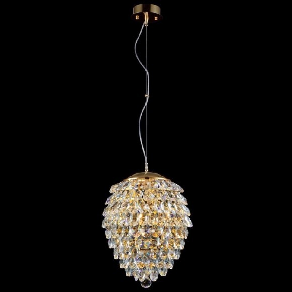 Светильник подвесной Crystal Lux CHARME SP4 GOLD/TRANSPARENT