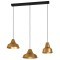 390016 SAVARVA SAVARNA Потолочная люстра с тремя лампами E27, 120Вт, золотой, черный