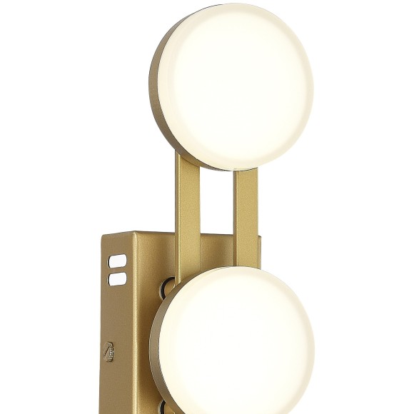 SL6610.201.03 Золотой светодиодный настенный светильник, без выключателя, 6W 4000K 600лм MONRO