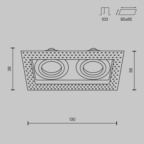 Встраиваемый светильник Technical DL003-02-W