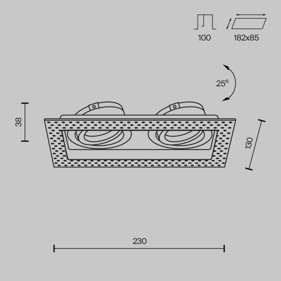 Встраиваемый светильник Technical DL003-02-W