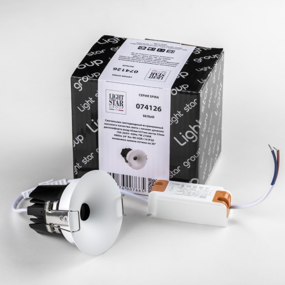 Светильник встраиваемый Ra90 2700kSpira Lightstar 074126 Светильник встраиваемый Ra90 2700kSpira Lightstar 074126