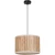 Arte Lamp STRAW A7091SP-1BK Подвесной современный светильник в эко стиле, с плафоном диаметром 30 см из натуральной вертикальной соломы, основание черный металл, макс. высота 105 см, лампа E27 1шт до 40Вт IP20 220В