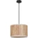 Arte Lamp STRAW A7091SP-1BK Подвесной современный светильник в эко стиле, с плафоном диаметром 30 см из натуральной вертикальной соломы, основание черный металл, макс. высота 105 см, лампа E27 1шт до 40Вт IP20 220В