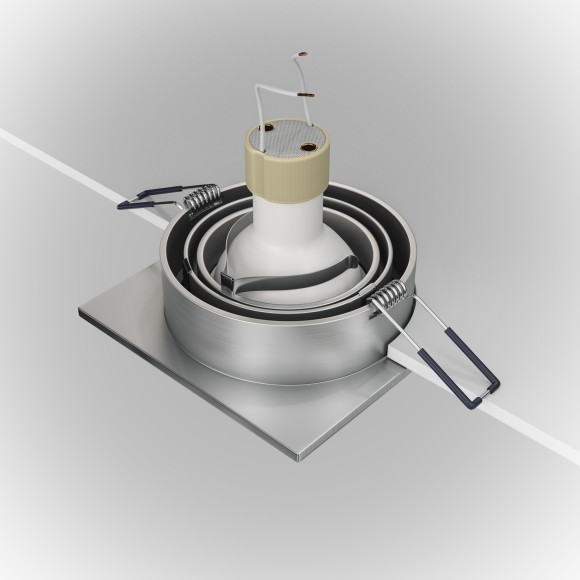 Встраиваемый светильник Maytoni DL024-2-01S Atom под лампу 1xGU10 50W Встраиваемый светильник Maytoni DL024-2-01S Atom под лампу 1xGU10 50W