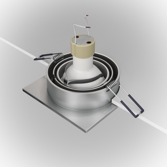 Встраиваемый светильник Maytoni DL024-2-01S Atom под лампу 1xGU10 50W Встраиваемый светильник Maytoni DL024-2-01S Atom под лампу 1xGU10 50W